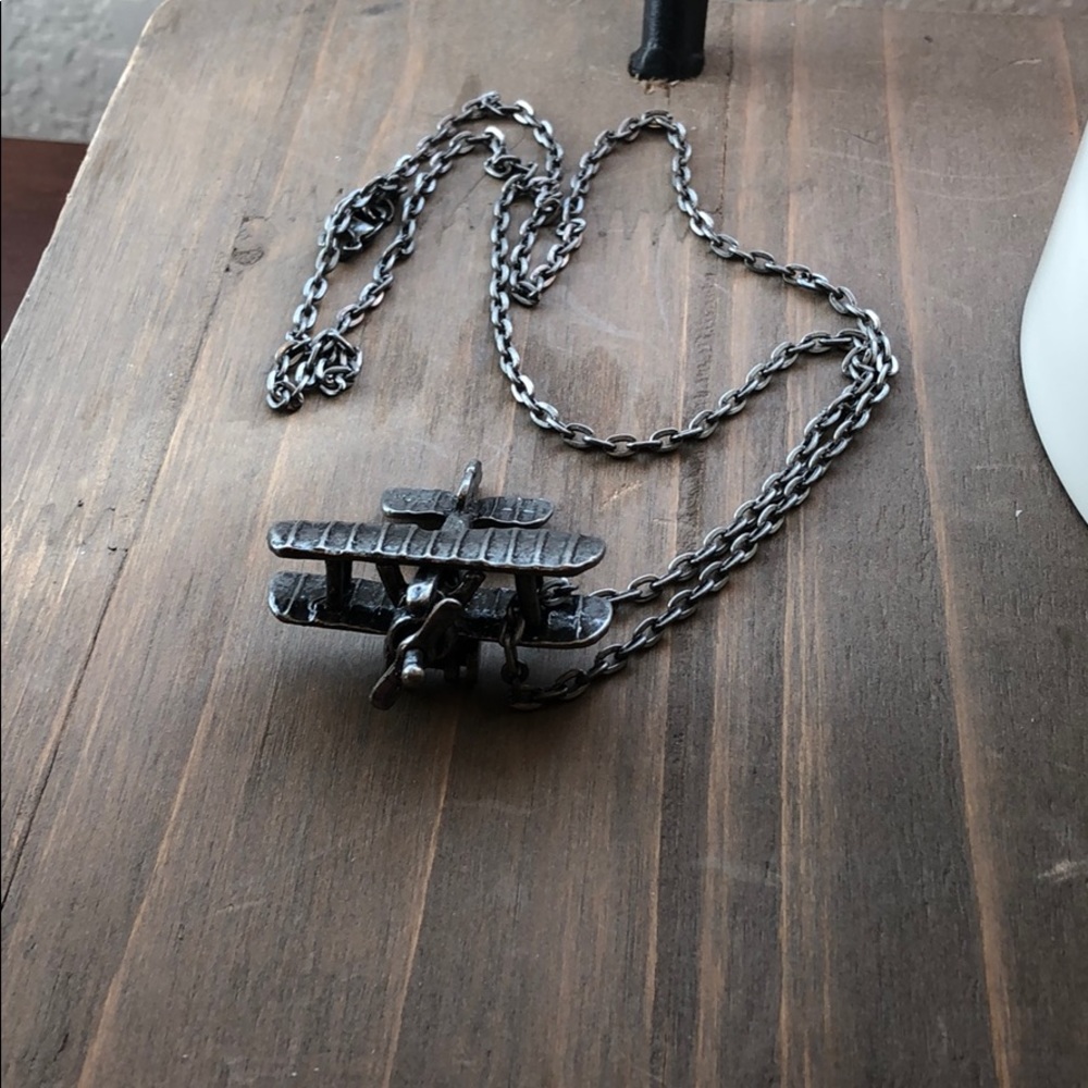 Airplane charm necklace